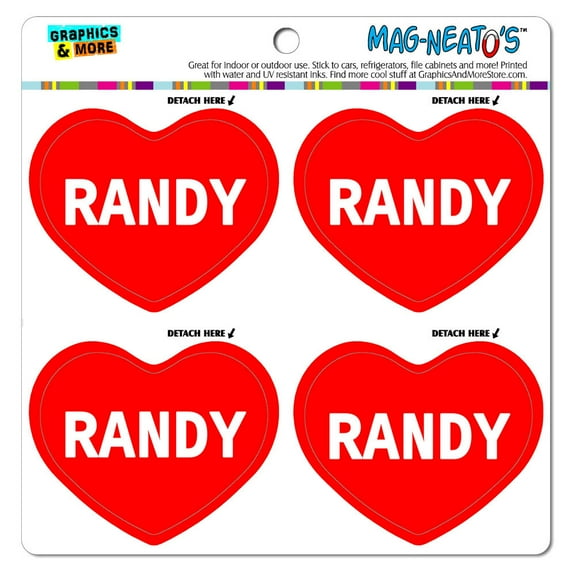 I Love Heart - Male Names - Randy - MAG-NEATO'S(TM) Vinyl Magnet Set