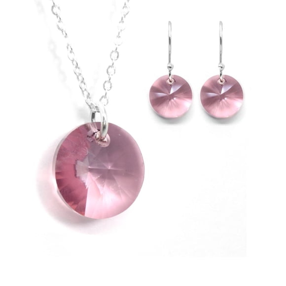 Juego Zvezda Xilion color Antique Pink plata .925 Zvezda ZJU-XIL12-ANP