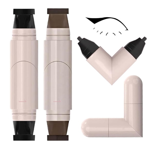 Set de sellos delineadores de ojos Bekoeen, lápiz de gel marrón y negro, 2 unidades