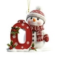 thumbnail image 2 of Snowman Christmas Ornaments, Cute Christmas Tree Letter Decoration, Personalized Hanging Pendant, Indoor DIY Hanging Xmas Ornament (O), 2 of 9