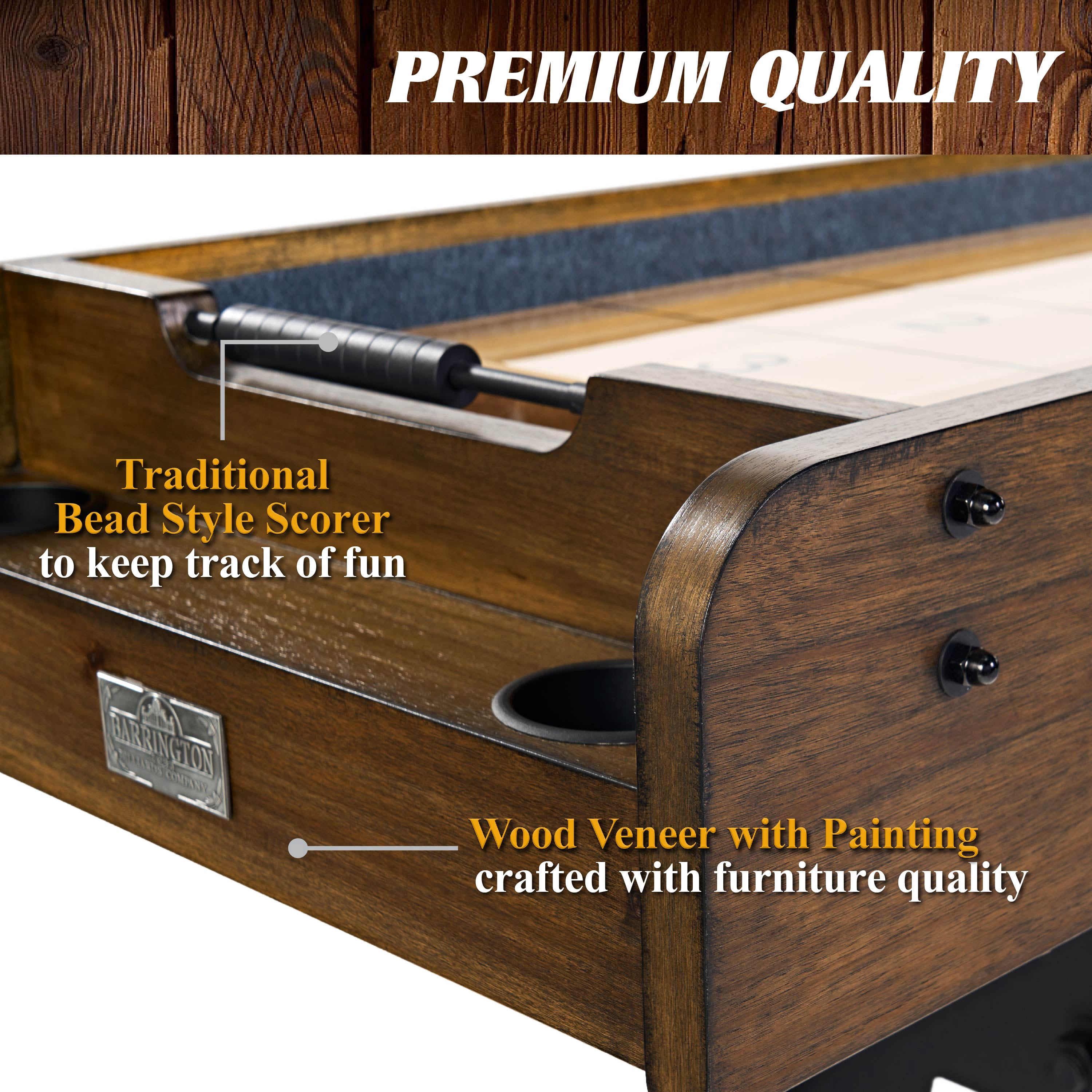 12 ft. Coventry Shuffleboard Table, Includes Accessories by Barrington Billiards