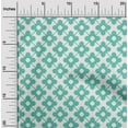 thumbnail image 1 of oneOone Cotton Poplin Aquamarine Fabric Floral & Tiles Moroccan Diy Clothing Quilting Fabric Print Fabric By Yard 42 Inch Wide, 1 of 4