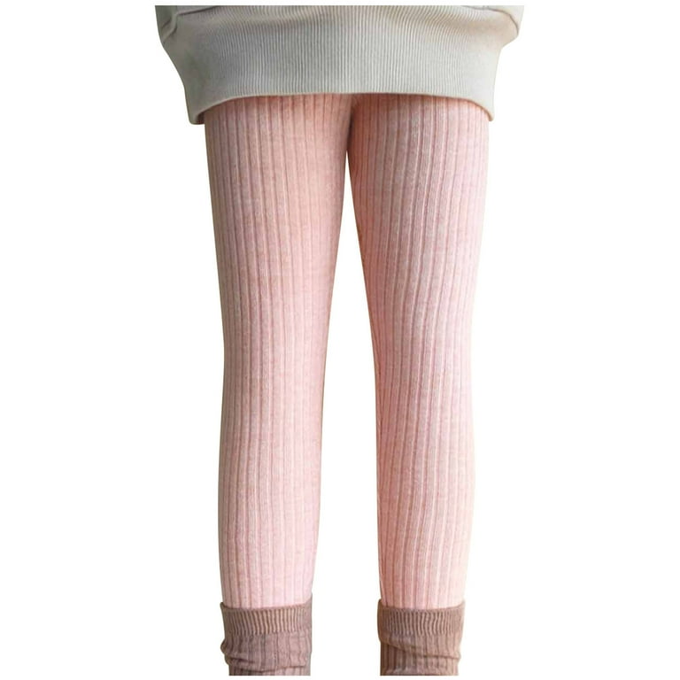 uublik Toddler Girls Leggings Pink Full Length Jersey Leggings