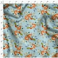 thumbnail image 4 of Soimoi Green polyester Crepe Fabric Tomato & Freesia Floral Decor Fabric Printed Yard 42 Inch Wide, 4 of 5