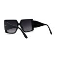 thumbnail image 2 of Womens Trendy Squared Rectangular Butterfly Sunglasses Black Smoke, 2 of 4