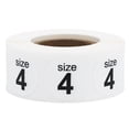 thumbnail image 1 of White Shoe Size 4 Circle Stickers | 0.75" Inch Round | 500 Pack, 1 of 4