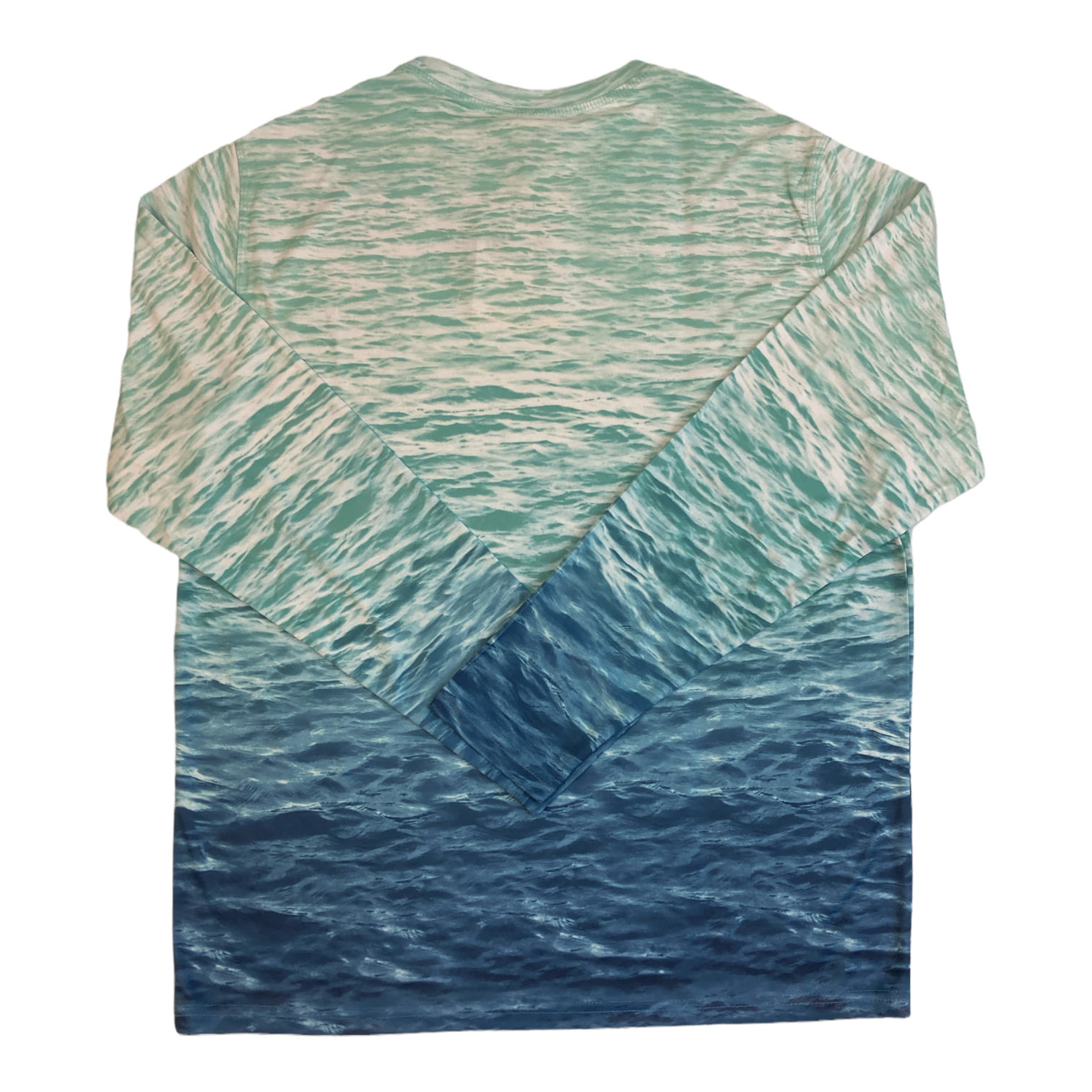 Reel Life Men's Sun Defender Lightweight Long Sleeve UV T-Shirt (Real  Waves, M) 