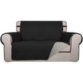 thumbnail image 1 of Housse de Sofa Matelassée Réversible, Protège-Meubles Résistant à l'Eau, Housse de Canapé Lavable avec Mousse Antidérapante et Sangles Élastiques pour Enfants, Chiens, Animaux (Causeuse, Noir/beige), 1 of 7