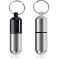 thumbnail image 1 of FrostHike 2 Pack Keychain Pill Holder, Mini Portable Pill Case Bottle for Purse, Waterproo, 1 of 1