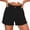 Black women cotton linen shorts a1, variant on Cagogo Women's Cotton Linen High Waisted Shorts Pants with Pockets Casual Solid Basic Shorts Regular Fit Shorts Workout, Pink 2XL