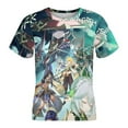 thumbnail image 4 of Genshin Impact Kids Short Sleeve Tee Shirt Novelty Crewneck T-Shirts Unisex Summer Blouse Tops for Boys Girls 160CM, 4 of 8
