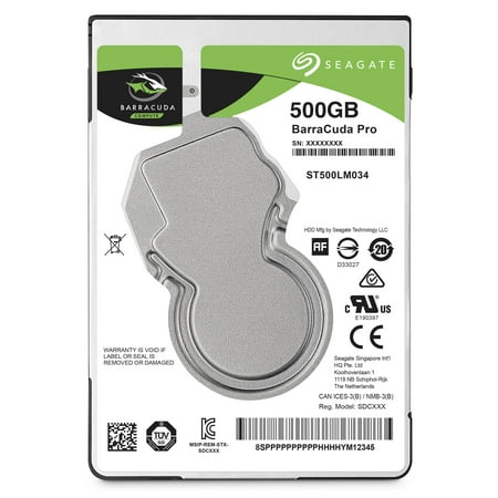 Seagate 500GB Barracuda Pro SATA 6Gb/s 128MB Cache 2.5-Inch Internal Hard Drive (ST500LM034)