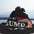 thumbnail image 3 of 45 47 Manta polar con la bandera estadounidense Donald Trump 2024, súper suave y acogedora, manta de franela ligera y cómoda, mantas de felpa cálidas para sofá, sofá y cama, 3 of 5