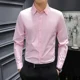 thumbnail image 3 of Camisas para hombre de negocios azul formal para hombre, camisa de vestir para oficina, social, elegante, de alta calidad, de lujo, informal, oferta, tallas grandes, regular, nuevas en IS, 3 of 5