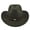 Army Green, variant on Hirigin Cowboy Hat for Women Men Cowgirl Hat Wide Brim Western Hats with Bull Head Panama Fedora Hat