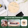 thumbnail image 3 of Baby Announcement Sign, 5.9 Inch Diameter Wooden Hello World Newborn Sign with, 3 of 4