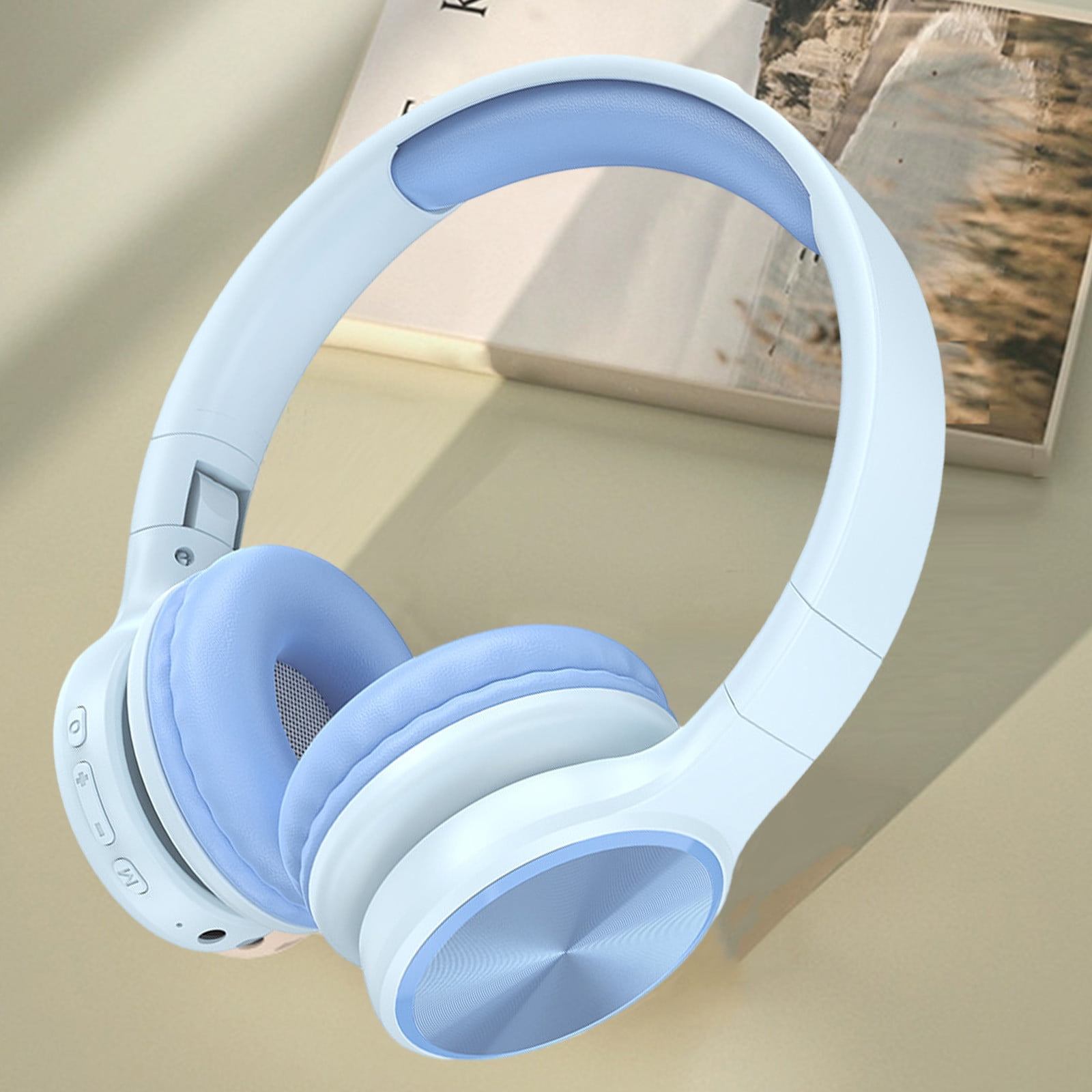 Weloille Around-Ear Bass Gaming Headset Surround Sound Headphones With Noise Cancelling Microphone Bluetooth