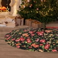 thumbnail image 6 of Yiaed Rose Flowers Print Christmas Tree Skirt , Tree SkirtsTree Mat for Christmas Winter Holiday Indoor Decorations-36", 6 of 7