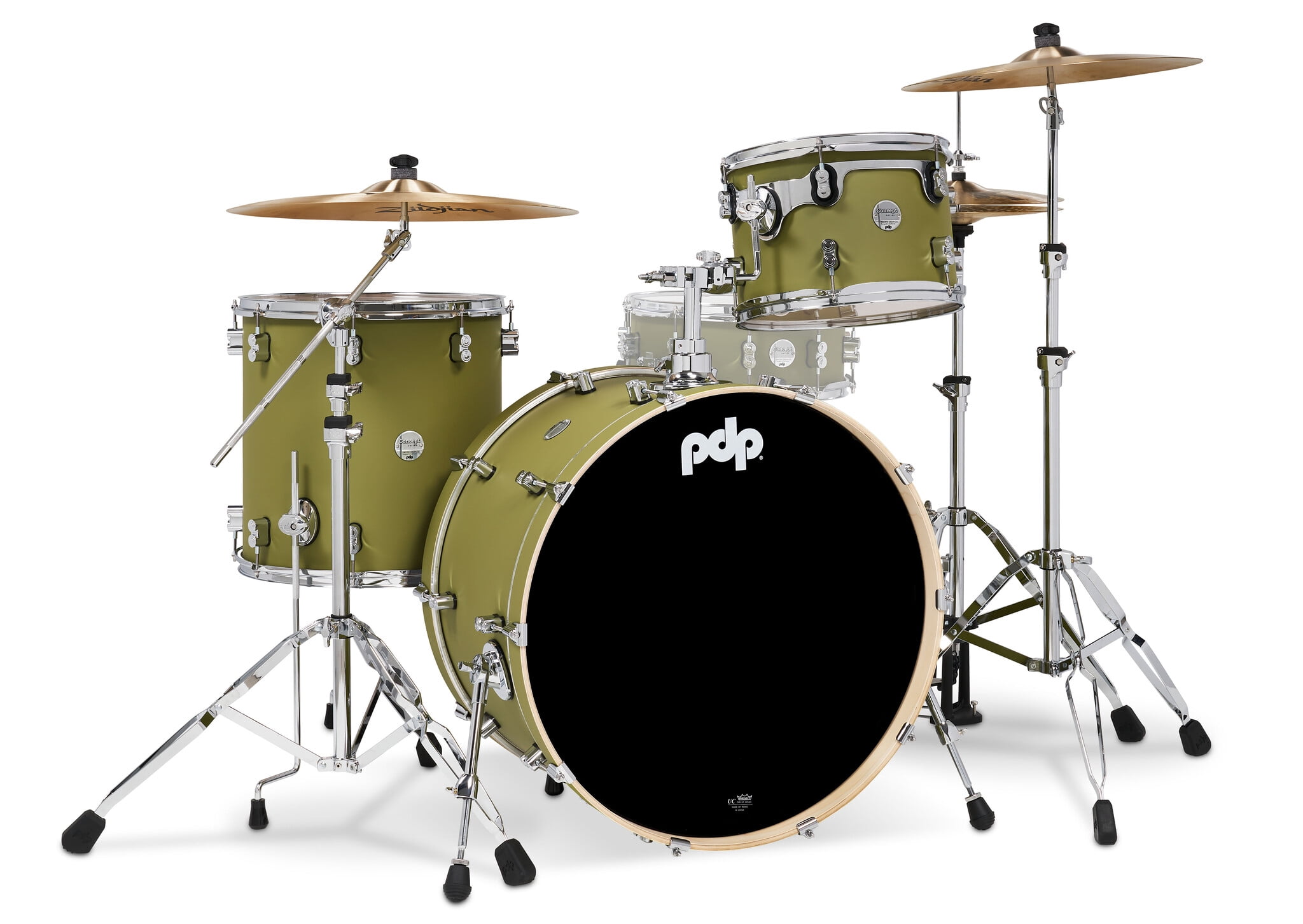PDP By DW 7-teiliges Schlagzeug-Set Aus Ahorn – Blue Sparkle Finish Mit Chrom-Hardware