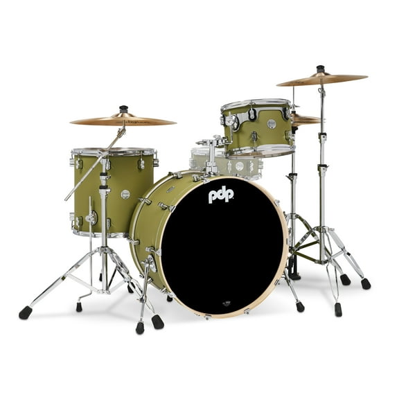 PDP Concept Maple Series 3-Piece Rock Shell Pack, Satin Olive