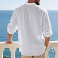 thumbnail image 6 of Men’s Linen Shirts Long Sleeve Yoga Tops Casual Summer Hippie Beach T Shirts, 6 of 9