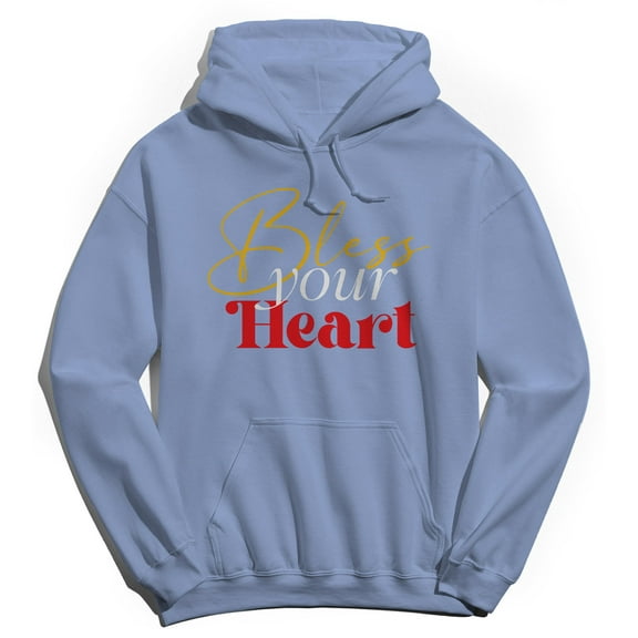 Bless Your Heart Humor Graphic Light Blue Men's Crewneck Sweatshirt Hoodie