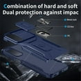 thumbnail image 5 of For Samsung Galaxy A16 Slim Fit Shockproof Hybrid with Slide Camera Cover & Rotated Ring Kickstand, [Military-Grade] Phone Case For Samsung Galaxy A16 6.7",Blue,For Galaxy A16, 5 of 8