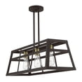 thumbnail image 5 of Livex Lighting - Schofield - 3 Light Linear Chandelier In Transitional Style-16, 5 of 11