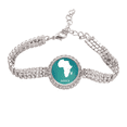 thumbnail image 1 of Africa Continent Outline Outline Map Tennis Chain Anklet Bracelet Diamond Jewelry, 1 of 3