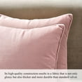 thumbnail image 2 of A1HC Set of 2 Luxurious Soft Velvet Throw Pillow Covers Only, 24"x24", Pink, Decorative Cushion Covers with Hidden YKK Zipper for Sofa or Bed, 2 of 7