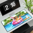 thumbnail image 3 of Hello Summer Chesapeake Bay Retriever at Swimming Pool Flamingo Swim Ring Desk Mat Full Keyboard Mouse Pad Chessie Dog Lover Large Mousepad - 12009, 3 of 5