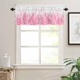 thumbnail image 7 of Winter Watercolor Pink Trees Kitchen Curtains and Valances Set, Snowflake Plant Christmas Gradient Rod Pocket Window Valance Window Curtain Panels for Living Room Bedroom Laundry, 27.5x36in, 3 Pieces, 7 of 7