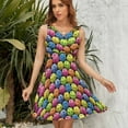 thumbnail image 7 of Multi Colored Pickleballs Sleeveless Dress Women Summer Evening Dresses Ladies Sundress, 7 of 7