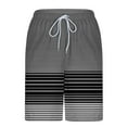thumbnail image 6 of lcziwo Board Short Swimsuit for Men Print Rash Guard Drawstring Elastic Waist Swim Short Summer Fathion Beach Short with Lined Gray S, 6 of 7
