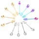 thumbnail image 1 of GOOHOCHY Juego de 12 cucharas de acero inoxidable para regalo de Navidad, cubiertos portátiles (colores surtidos), 1 of 7
