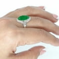 thumbnail image 4 of 925 Sterling Silver Women Jewelry Natural Kiwi Quartz Ring, 4 of 10