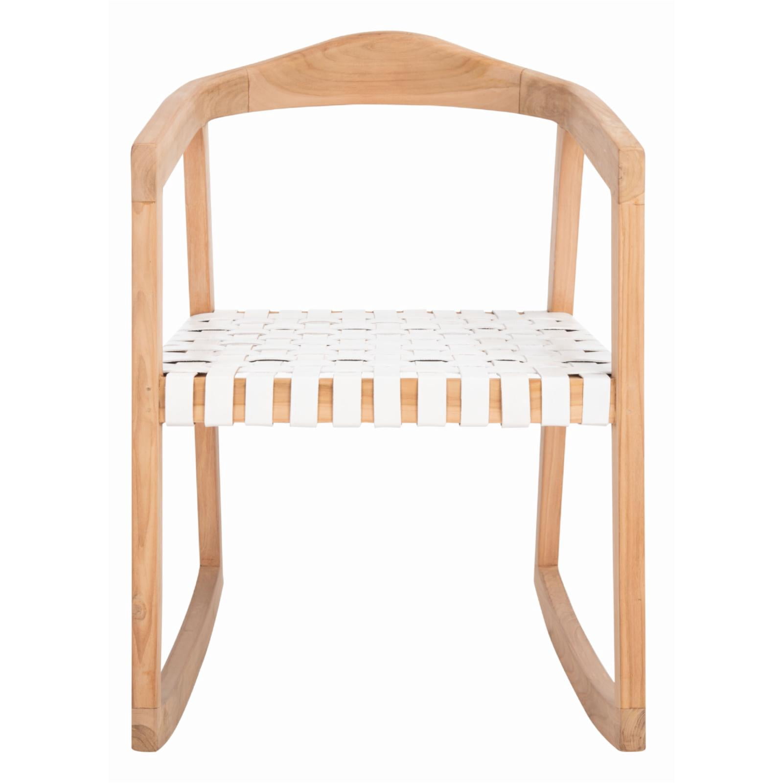 SAFAVIEH Willa Rocking Dining Chair, Black/Natural (22.8 in. W x 26 in. D x 32.7 in. H)