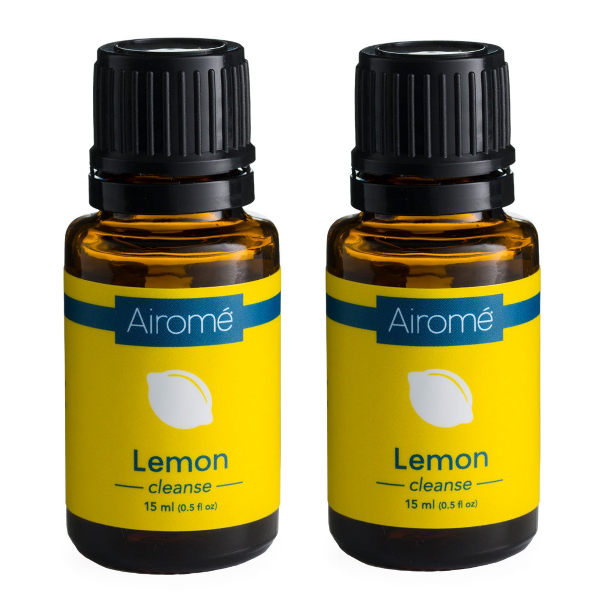 Lemon Essential Oil by Airome, 2 Pack, 15 mL, Citrusy and Bright Scent