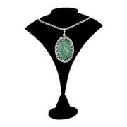 Fan-Shaped Black Velvet Earring/Necklace Display Stand - 7 1/2" - Case of 25
