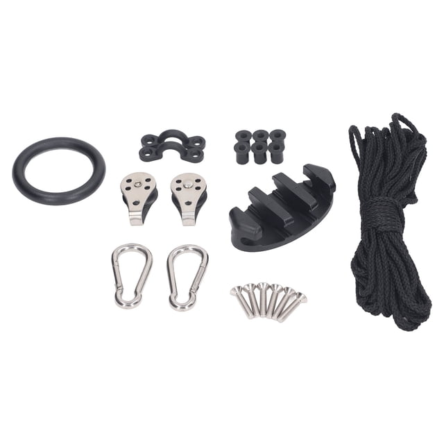 Kit de cuerda de anclaje para kayak con anillo de nailon y guardacabos de acero. Línea de anclaje para kayak, barco, pesca y camping.