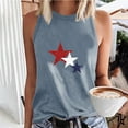 thumbnail image 2 of 4th of July Tank Tops for Women Star Print American Flag T-Shirt Casual Sleeveless 2024 Summer Patriotic Tee Shirts, 2 of 5