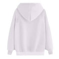 thumbnail image 5 of Aobny 2024 Womens Sweatshirts White Cute Hooded Long Sleeve Hoodies Heart Womans Blouses Winter, 5 of 5