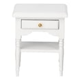 thumbnail image 1 of 1:12 White Mini Bedroom Furnishing Articles Wooden Bedside Table Model, 1 of 4