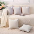 thumbnail image 6 of Unique Bargains 4 Pcs Classical Striped Throw Pillow Cover Navy Blue 16" x 16"/20" x 20", 6 of 7