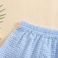 thumbnail image 4 of UAYOTSE Toddler Boy Girl Plaid Shorts Casual Summer Gingham Shorts Elastic Waist Beach Shorts Bottoms Boxers Streetwear(2-3 Years,Sky Blue), 4 of 9