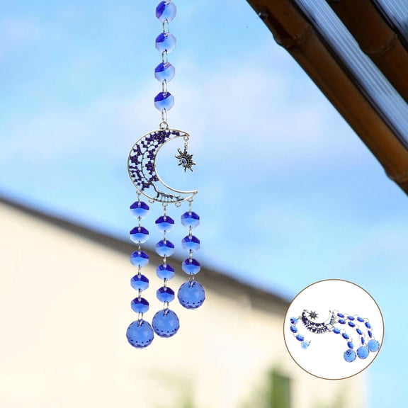 LOLIPPYY Sun Catcher for Car Crescent Moon Crystal Decor Elegant Design for Garden Enthusiasts 1Pcs