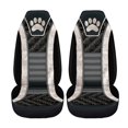 thumbnail image 5 of XYZCANDO Paw Print Design Auto Seat Covers for Man Thick Car Seat Covers Front Seats Washable Easy Install, for Van SUV Truck, 5 of 10