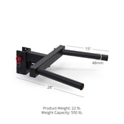 Titan Fitness TITAN Series Y-Dip Attachment, Rack Mounted Dip Station, 550 LB Capacity, Fits 3in x 3in Upright