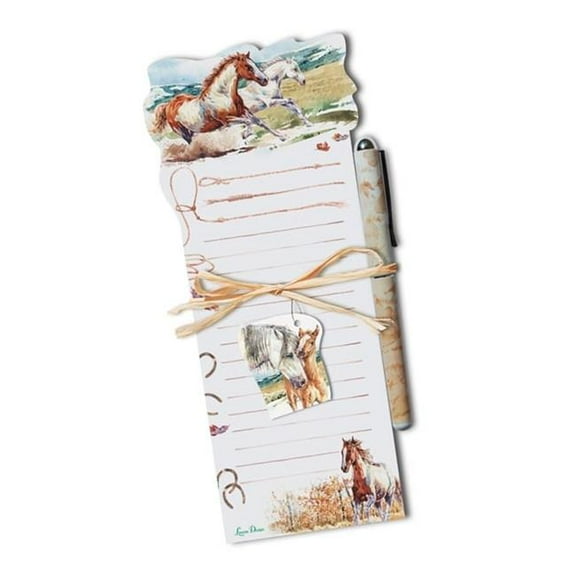 Lissom Design 21069 8.75 x 3.75 in. Die Cut List Pad - Wild Mustang