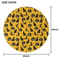 thumbnail image 6 of Halloween Black Cats Witches and Pumpkins Round Tablecloth 60"x60",Wrinkle Wipeable Table Cloth for Kitchen Dining Room Picnic Patio Party, 6 of 6